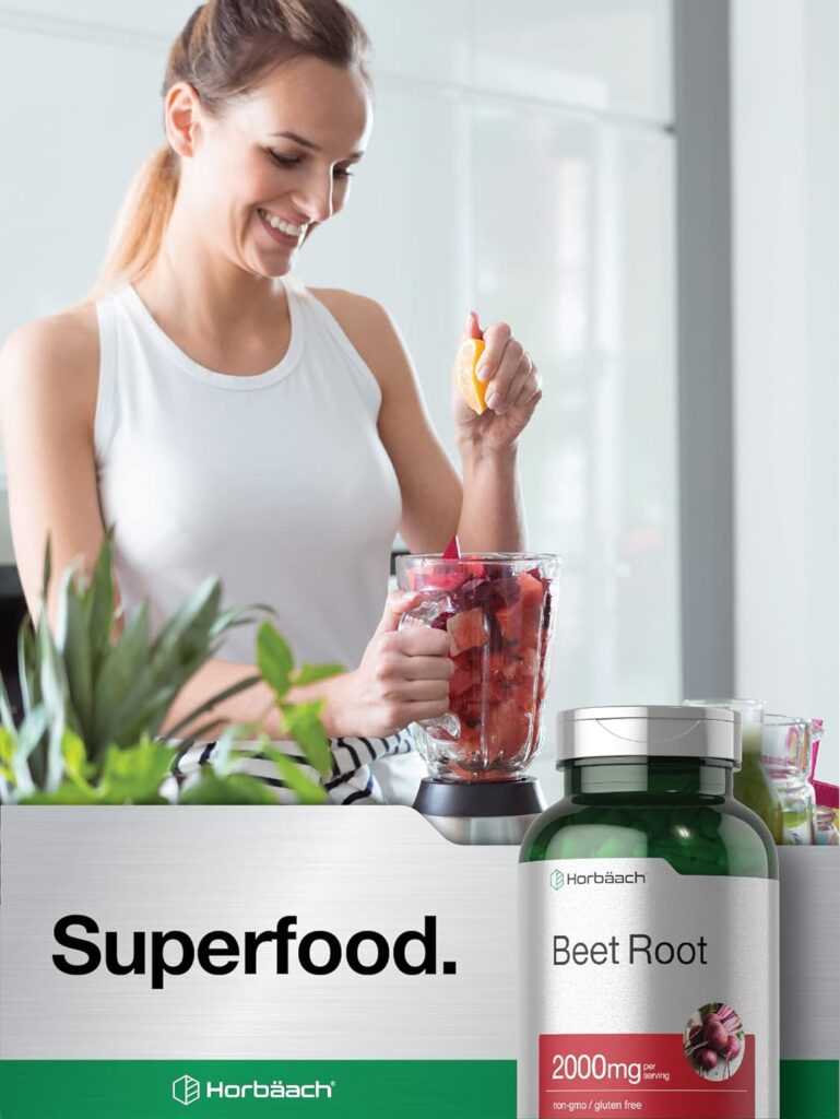 Beet Root Powder Capsules | 250 Pills | Herbal Extract | Non-GMO, Gluten Free, and DNA Tested Supplement | by Horbaach