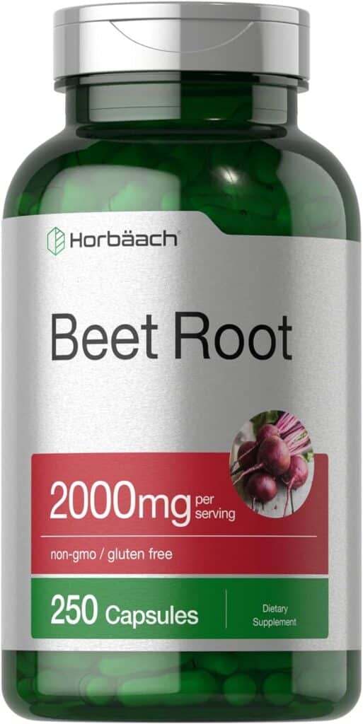 Beet Root Powder Capsules | 250 Pills | Herbal Extract | Non-GMO, Gluten Free, and DNA Tested Supplement | by Horbaach