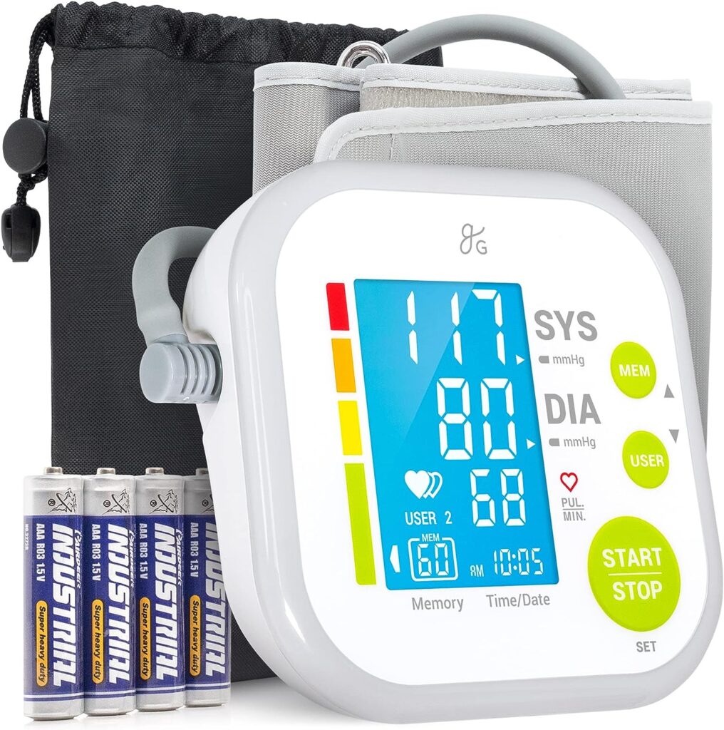 Greater Goods Digital Blood Pressure Monitor - Includes Automatic Upper Arm Blood Pressure Cuff, Storage Bag, and Batteries | BP Monitor Measures Blood Pressure and Pulse | Designed in St. Louis, MO