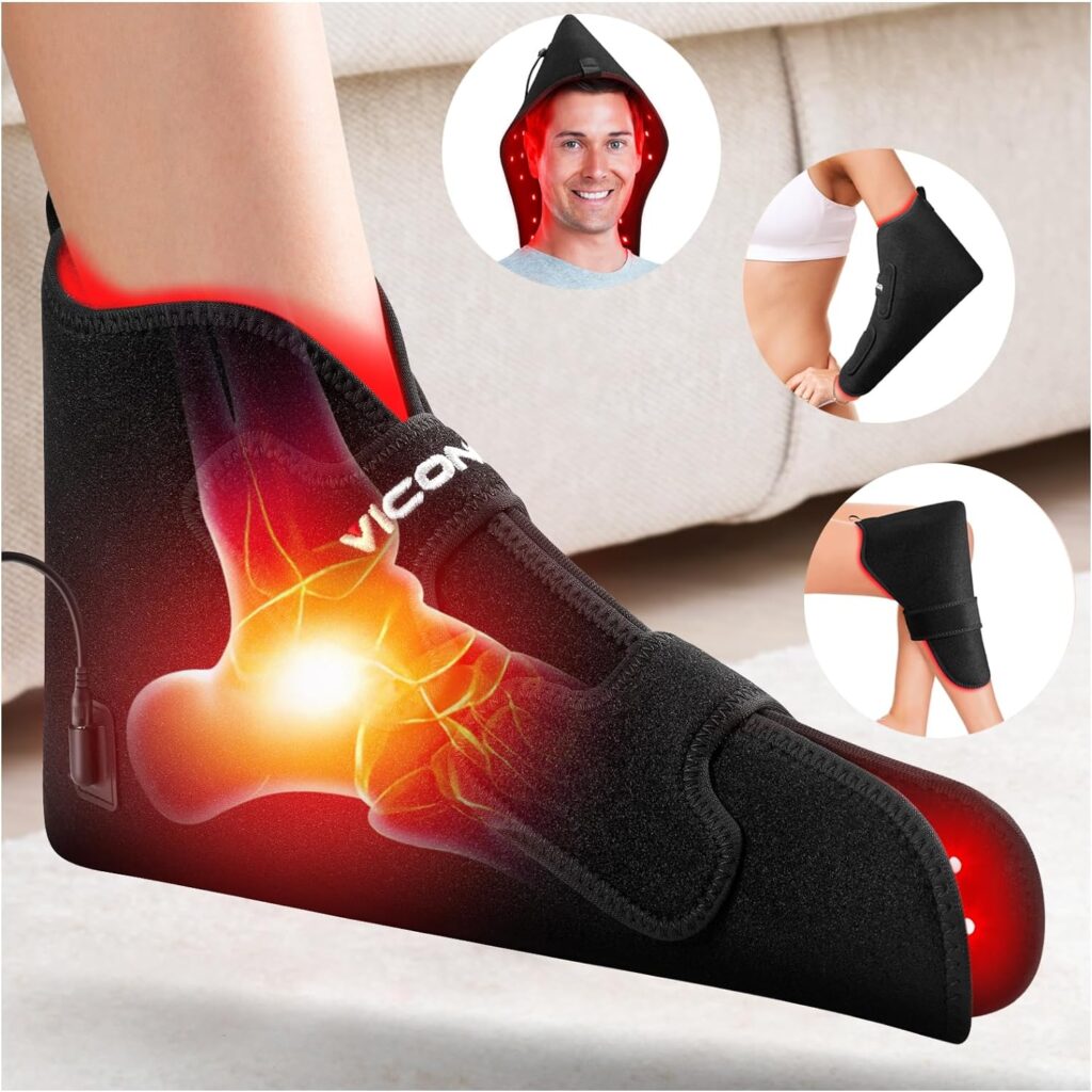 Red Light Therapy Device for Feet, Near Infrared Red Light Therapy Shoe for Feet Neuropathy, Infrared Foot Therapy for Ankle, Toes