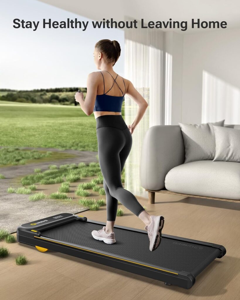 UREVO Under Desk Treadmill, Walking Pad for Home/Office, Portable Walking Treadmill 2.25HP, Walking Jogging Machine with 265 lbs Weight Capacity Remote Control LED Display